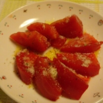 完熟塩トマトが、届きました。
このレシピで、お気に入りのオリーブオイルと、素材の美味しさに、大満足です♪
ごちそう様でした。